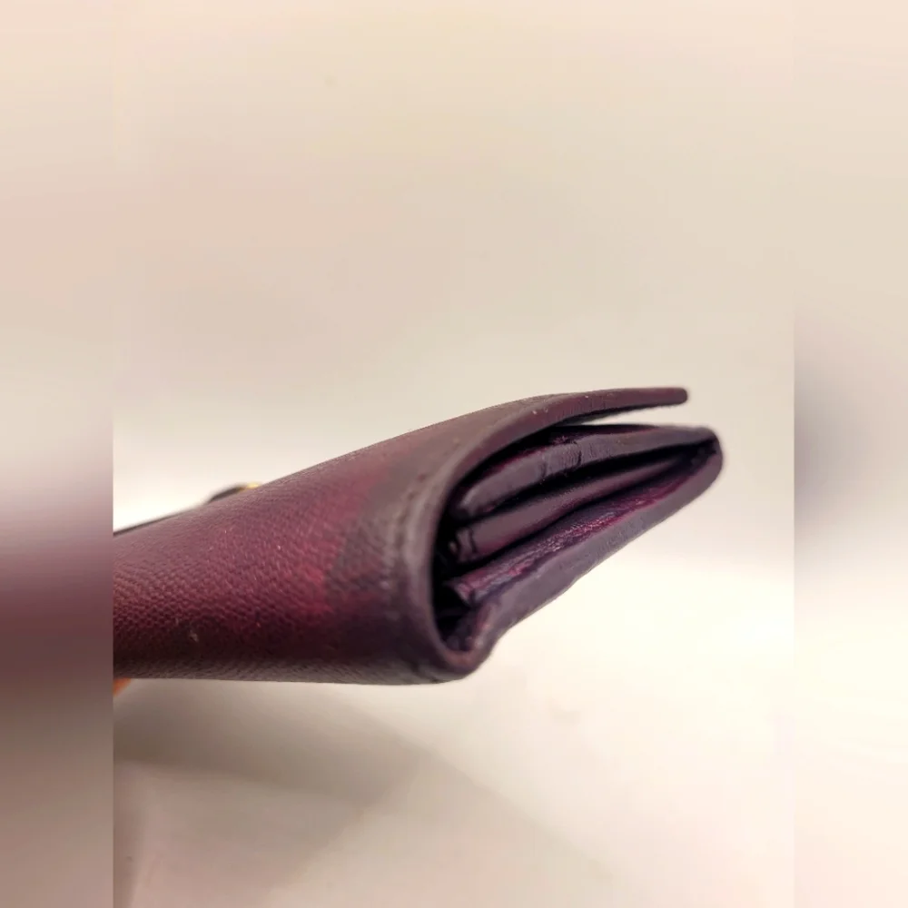 Yves Saint Laurent Leather Purple Wallet